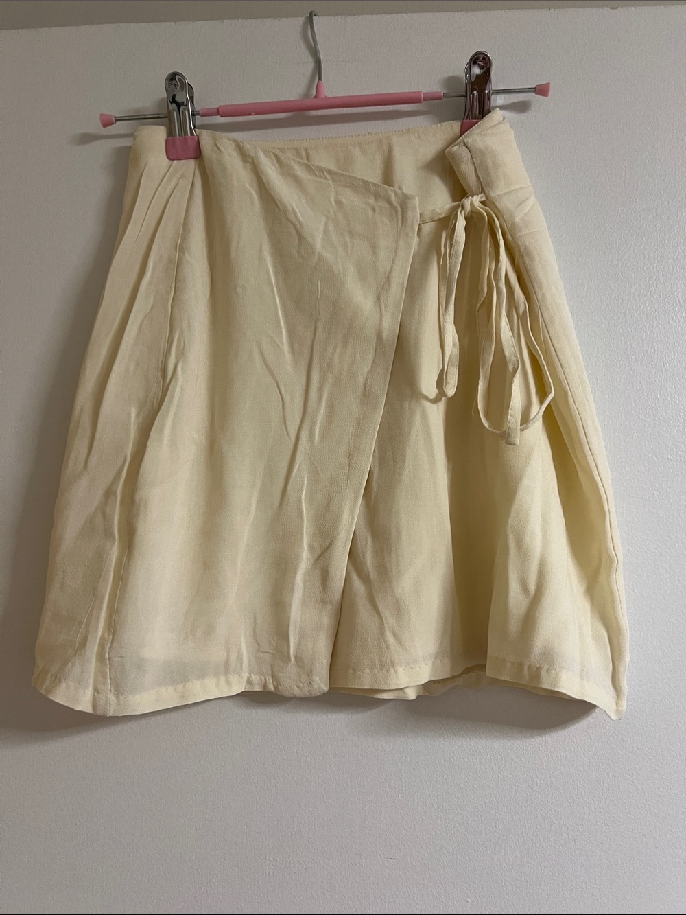 OAK + FORT cream Wrap Skirt with Tie Waist
